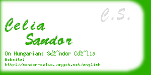 celia sandor business card